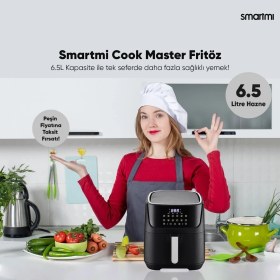 Resim Allians 6.5 Lt Air Fryer, Yağsız Fritöz, Sağlıklı Pişirme, Hızlı ve Kolay Kullanım 