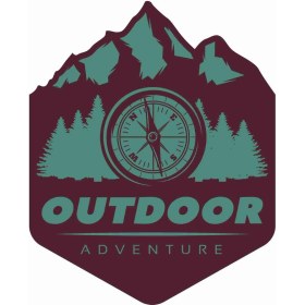 Resim Sticker Atölyesi Adventure Outdoor Pusula Sticker - 22049 
