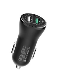 Resim Bix 18W Çift USB Çıkışlı QC 3.0 Araç Şarj Cihazı Beyaz 