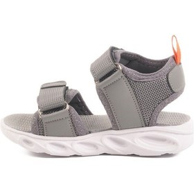 Resim Füme Cırtlı Işıklı Erkek Çocuk Spor Sandalet 018127 P Füme 