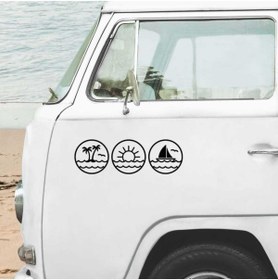 Resim KC TASARIM Karavana Özel Sticker Yapıştırma küçük Stickerlar 