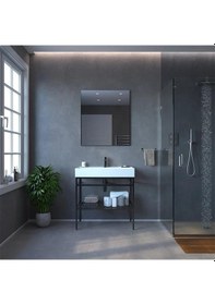 Resim Orka Capetown 80 Cm Beyaz Banyo Dolabı Alt Modül Ve Lavabo Beyaz 