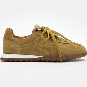 Resim NILUFARR Welissa Camel Süet Hakiki Deri Kadın Sneaker 