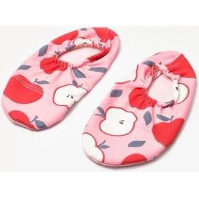 Resim Kırmızı Elma Desenli Kız Çocuk Deniz ve Havuz Ayakkabısı 