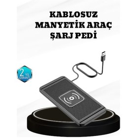 Resim 15w Manyetik Kablosuz Åarj Pedi AraÃ§ Masa KullanÄ±mÄ±na Uygun Qi Åarj CihazÄ± Siyah 