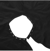 Resim Maiyame Saç Kesim Mavisi Siyah, Su Geçirmez Kumaş, Ayarlanabilir Metal Kanca Yaka, 145x120cm, Salonda Ve Evde Kullanım İçin 