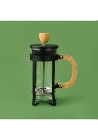 Resim Bambu French Press - Şeffaf / Siyah / Açık Kahverengi - 350 Ml Çok Renkli 
