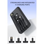 Resim HEPU HP969 10000mAh Powerbank | Dahili 4 Şarj Kablosu | Kompakt ve Şık Tasarım 
