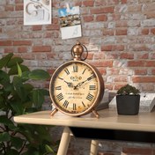 Resim 1 adet, Avrupa tarzı Vintage Eskitilmiş Altın Yaratıcı Metal Küçük Masa Saati Dekoratif Ürün, Masaüstü, Tezgah, Çalışma Masası, Öğrenci Masası, Vitrin Rafı ve Çeşitli Dekoratif Saat Türleri, Duvar Saatleri, Metal Duvar Saatleri ve Masa Saatleri için Uygundur. 