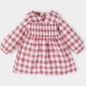 Resim DeFacto Kız Bebek Kareli Uzun Kollu Flanel Elbise D7426A524WNBR285 Bordo 