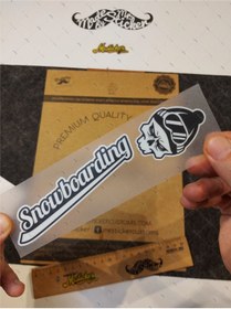 Resim Bay Etiket Rfhlm130 Reflektif Snowboarding Yazisi Ve Kurukafa Etiketi 