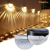 Resim Staaricc 2/4/6 adet Güneş Çit Işıkları, Gövde Işıkları, Güneş Duvar Işıkları, Güneş Duvar Montajlı Açık Hava Çit Lambası, IPX4, Beyaz LED Lamba, Bahçe için Aydınlatma, Ev, Veranda, Garaj, Kamp, Cadılar Bayramı, Noel Partisi Süslemeleri 