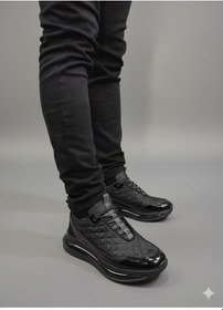 Resim Marcomen Lastik Bağcıklı Paraşüt Parçalı Köpük Taban Erkek Sneaker Ayakkabı 22491 Siyah 