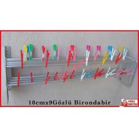 Resim Genel Markalar Akordion 100cm 9 Gözlü Çamaşır Kurutmalık Askısı Duvara Monte Katlanabilir Antrasit 