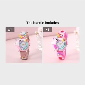 Resim Gaojunshop01 Pembe Gül Kırmızı Çocuk Silikon Karakter Kol Saati Hediye Diğer 
