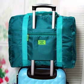 Resim 1 adet Polyester Katlanabilir Seyahat Çantası, Büyük Kapasiteli, Hafif Bagaj Çantası, Gecelik Konaklamalar, Tatiller, Alışveriş, Hafta Sonu Gezileri ve Spor Salonu için 