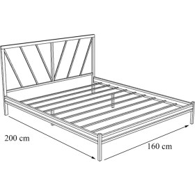 Resim Metalia Gm 227 Gözde Dublex Metal Karyola Beyaz 160X200 