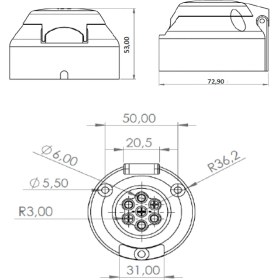 Resim Allestock Römork Soketi - 7 Pin 