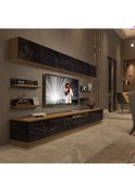 Resim Decoraktiv Trendstyle 8ys Mdf Tv Ünitesi Tv Sehpası Pera - Siyah Mermer 