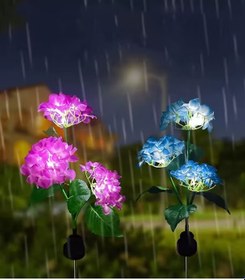 Resim Solar Led Işıklı Bahçe Çiçeği Lambası Su Geçirmez Dekoratif Peyzaj Aydınlatma Solar 