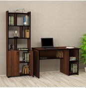 Resim Kalenderdekor1 Kalender Dekor Avel Mayra 120 Cm Çalışma Masası Takımı Avem05 Ceviz 