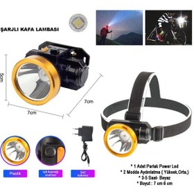 Resim Watton Wt-700 Şarjlı I Baret Kafa Lambası Siyah 