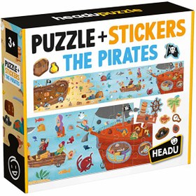 Resim Headu Puzzle + Stickers The Pirates (+3 Yaş) 