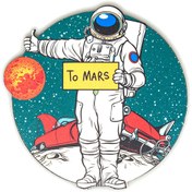 Resim Myros Space Ahşap Bardak Altlığı Magnet 