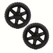 Resim 2 adet Ağır Hizmet Alışveriş Sepeti Tekerlekleri - Non-Marking Kauçuk Köpük Tekerlekler ile Parlatılmış Metalik Eksen, Market, Depo, Ofis, Ev Kullanımı için - Dayanıklı Plastik Yapı (2 adet), Depo Ekipmanları, Pürüzsüz Rulman, Sağlam İnşaat, Yardımcı Arabalar, Ofis Çalışanları 