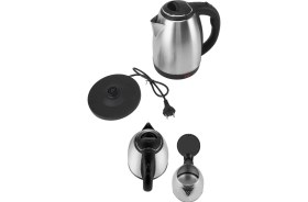 Resim TKÇ Elektrikli Paslanmaz Çelik Su Isıtcı Çelik Kettle 1.8 Lt. Uzun Ömürlü 