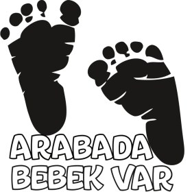 Resim Sticker Arabada Bebek Var 3 D Kabartmalı Parlak 