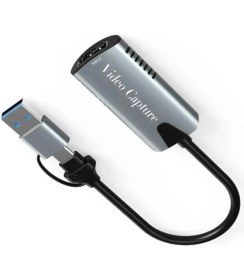 Resim Type-C To USB 2in1 Video Capture Yakalama Kartı 4K 1080P Uçlu HDMI To Type-C Pc Bilgisayar Video Adaptör Çevirici 