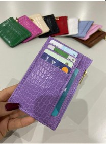 Resim Shıkırtı Fermuar Kapamalı Cüzdan Bölümlü Kartlık 