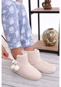 Resim Rd Eb307 Çinçila Kadın Panduf Ev Botu Ev Ayakkabısı Camel 