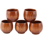 Resim Adet Çay Seti Küçük Ahşap Bardak Küçük Bardak Yeşil Ahşap Bardak Doğal Ahşap Şarap Bardağı Ahşap Çay Bardağı 