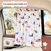 Resim 1 Evrensel Ayarlanabilir Araba Güneşlik - Isıya Dayanıklı, Işıksız Polyester Perde Yumuşak Sevimli Desenli, Karışık Renkler, Astarlı Değil, Otomotiv Dokuma Kumaş 