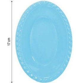 Resim Roll Up Plastik Oval Açık Mavi Kase 8'li 