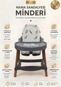 Resim MorBebe Lüx Mama Sandalyesi Minderi ( Tüm Mama Sandalyelerine Uyumludur ) Beyaz 