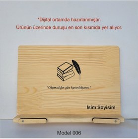 Resim Münzevi Masaüstü Ahşap Rahle/tablet/kitap Tutucu-model006 