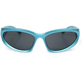 Resim TomyHelf Bisikletçi Gözlüğü Eflatun Çerçeve Siyah Cam Rüzgar Korumalı 