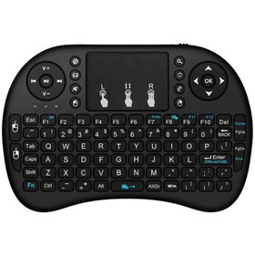 Resim Zengin Hediyeler Işıklı Mini Klavye Wireless Keyboard 2.4 Ghz Kablosuz Smart Tv Box Ps3 Uyumlu Kablosuz Dokunmatik 