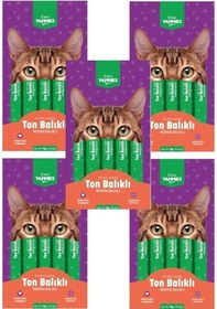 Resim Kiwi Yammies Ton Balıklı Morina Balıklı Sıvı Kedi Ödül Maması 5 Paket 