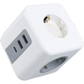 Resim STOREMAX VEA Akıllı 3’lü Priz, 2 USB + 1 Type-C Hızlı Şarj Girişli, 2500W 10A Güç Kapasiteli, Termal ve Çocuk 