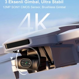 Resim Potensic Atom 3eksenli Gimbal 4K/30FPS Gps, 96DK Uçuş, 6 Km, Görsel Takip Profesyonel Drone 