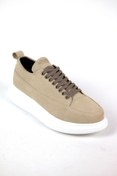 Resim Mida Shoes Vizon Süet Bağıcıklı Yüksek Taban Erkek Spor Ayakkabı 