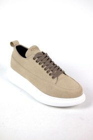 Resim Mida Shoes Vizon Süet Bağıcıklı Yüksek Taban Erkek Spor Ayakkabı 