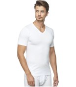 Resim Star 206 Modal Yarım Kol V-yaka T-shirt Atlet 