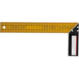 Resim Alüminyum Marangoz L Gönye Sarı Gönye Cetvel Kaynak Kaynakçı Marangoz Gönyesi 300 mm 