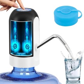 Resim Myvision Otomatik Içme Suyu Pompası, USB Şarj, Evrensel 5 Galon Şişe Için Taşınabilir Elektrikli Su Sebili Anahtarı - Siyah 