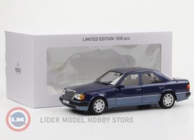 Resim 1:18 Norev 1990 Mercedes Benz 500E W124 5.0 V8 Nautic Blue 